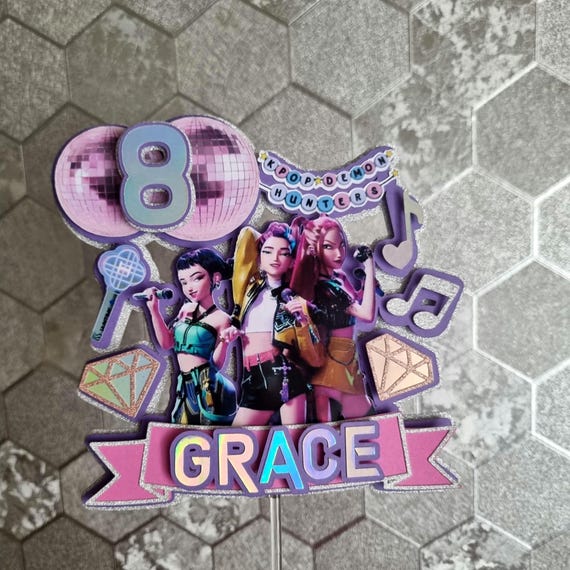 KPOP demon hunters Cake Topper Personalised Demons