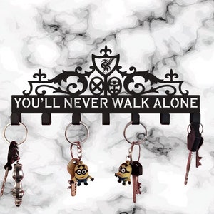 LFC metalen sleutelrek: Liverpool FC-muurdecoratie, bord Game Room, Lfc-muurkunst