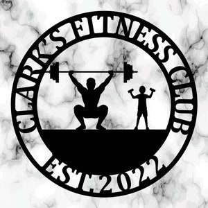 Custom Gym Metal Sign: Personalized Powerlifting Wall Art