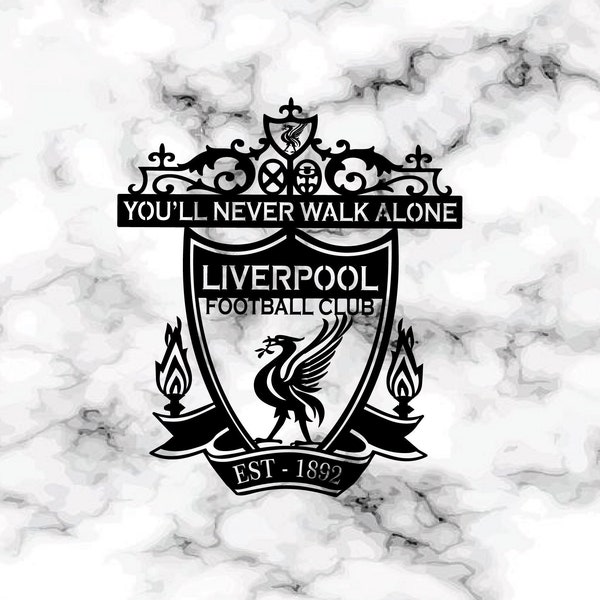 Liverpool FC Metal Wall Art, You'll Never Walk Alone Metal Wall Sign, Football Metal Wall Sign, Handmade Gift, Game Room Metal Wall Art