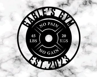 Custom Gym Weight Plate Sign: Personalized Home Gym Decor