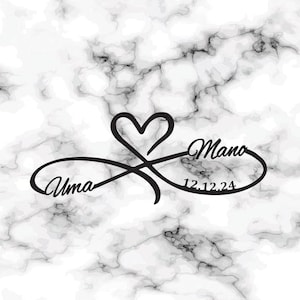 Infinity Symbol Liebe Metall Zeichen mit Herz, Infinity Metall Schild, Hochzeitsdeko, Geschenk für sie, Hochzeitsdeko, Geschenk für sie