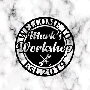 Custom Metal Garage Sign: Personalized Workshop Wall Art