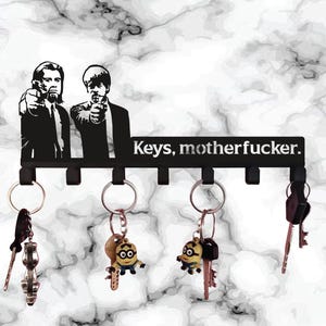 Pulp Fiction Key Holder: Metal Wall Art, Movie Inspired