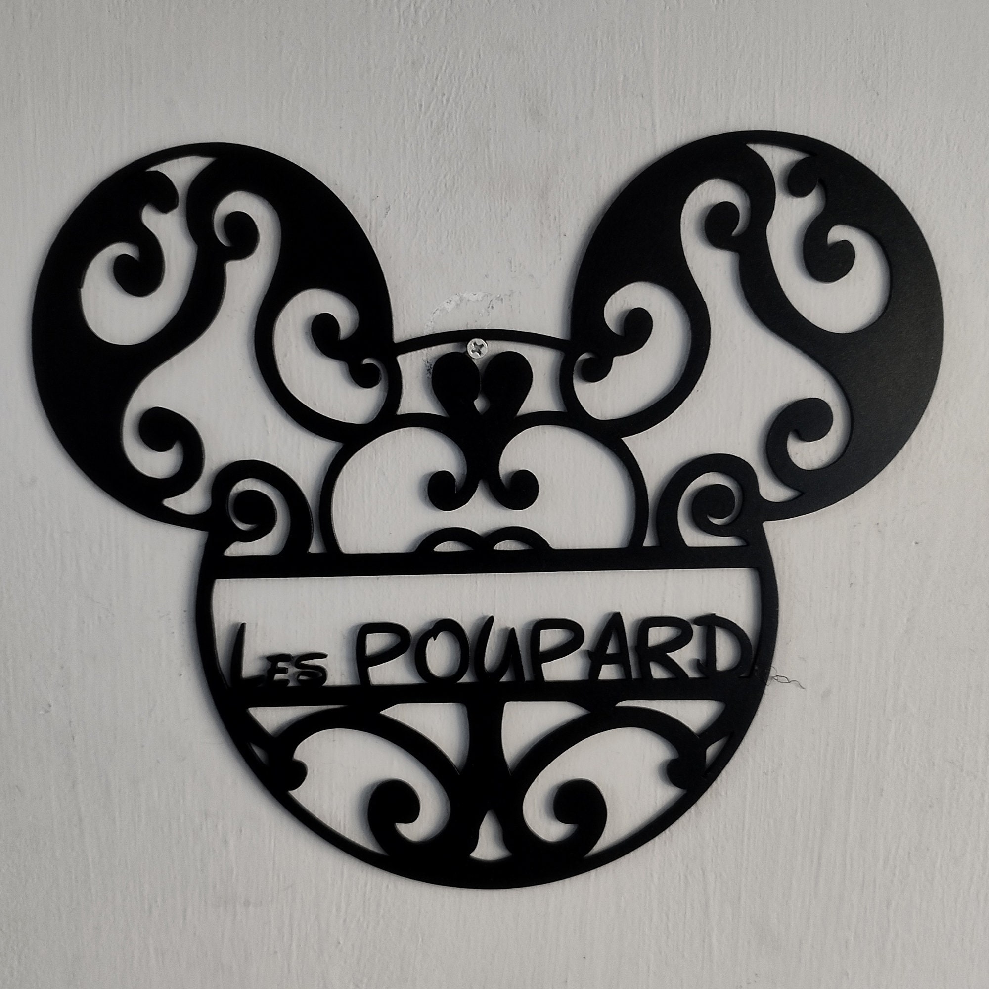 Personalized Mickey Mouse Metal Sign, Mickey Mouse Custom Metal Wall Art