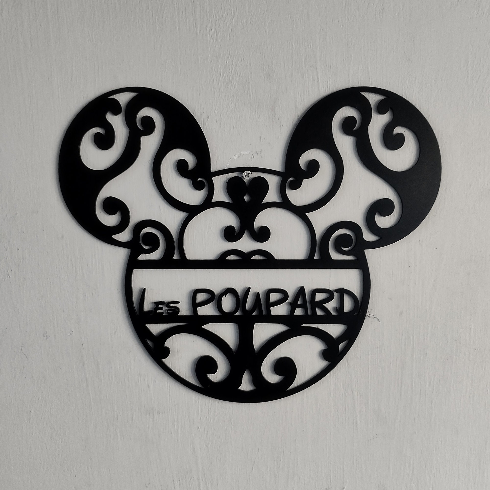 Personalized Mickey Mouse Metal Sign, Mickey Mouse Custom Metal Wall Art