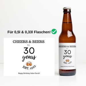 Beer label birthday, 30th birthday gift man, label beer bottle, beer personalized birthday, beer gifts for men