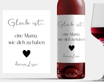 Weinetikett Mama Flaschenetikett Muttertag Personalisiert Geschenk Mama Flaschenetikett Geschenk Muttertag Wein Beste Mama Geburtstag Name