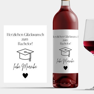 Wine Label Bachelor Degree Passed Personalized Bottle Label Exam Passed Gift Study Wine Label Name Girlfriend