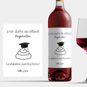Funny wine label bachelor bottle label personalized exam wine label bachelor graduation gift funny woman wine bachelor decoration