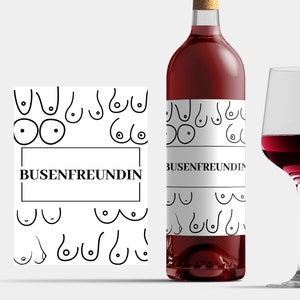 Personalisiertes Wein Flaschen Etikett Freunde Wein Geschenk Geburtstag  Freundschaft Freund Freundin Trauzeugin Weinetikett personalisiert - .de
