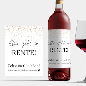 Wine label pension wine favorite colleague colleague gift pension woman label wine farewell work bottle label pension retirement wine