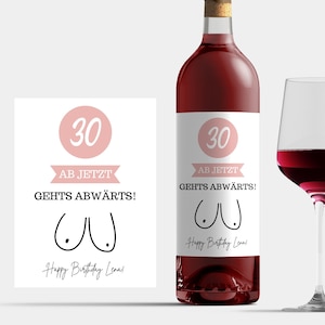 Birthday wine label funny for 30 birthday woman wine label, birthday gift woman 30 wine label, wine label birthday girlfriend