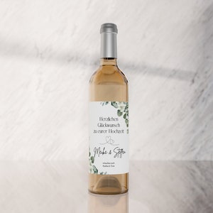 8 Selbstklebende Flaschenetiketten Zum Personalisieren – Holz-Look Für Wein, Sekt & Öl, Ca. 9,6 X 8,5 Cm