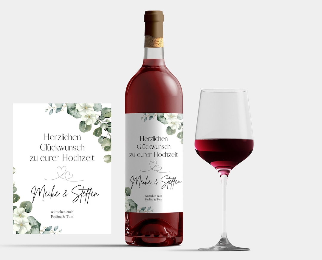 Hochzeit personalisiert Hochzeit Wein