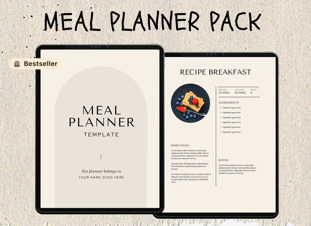 Meal Planner | Grocery List | Digital Planner for Goodnotes ...