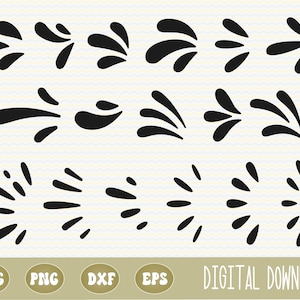 SVG PNG Design-Elemente Bundle, Akzente svg, dekorative handgezeichnete Gekritzel-Elemente, Sublimation, Cricut Cut Datei, Silhouette, Werbung