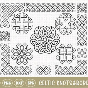 SVG PNG Celtic knots bundle, celtic borders, celtic corners, celtic signs, ornament, sublimation, cricut cut file, silhouette,commercial use