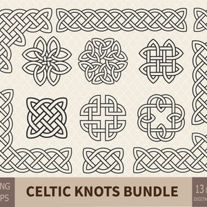 SVG PNG Celtic knots bundle, celtic borders, celtic corners, celtic signs, ornament, sublimation, cricut cut file, silhouette,commercial use