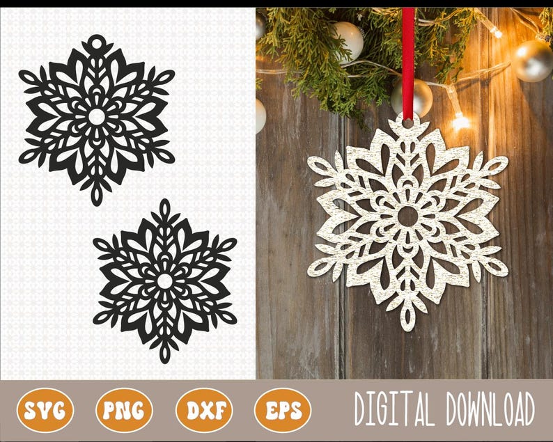 Christmas Clipart SVG PNG DXF, 9 Snowflakes Svg, Xmas Snowflakes Design ...