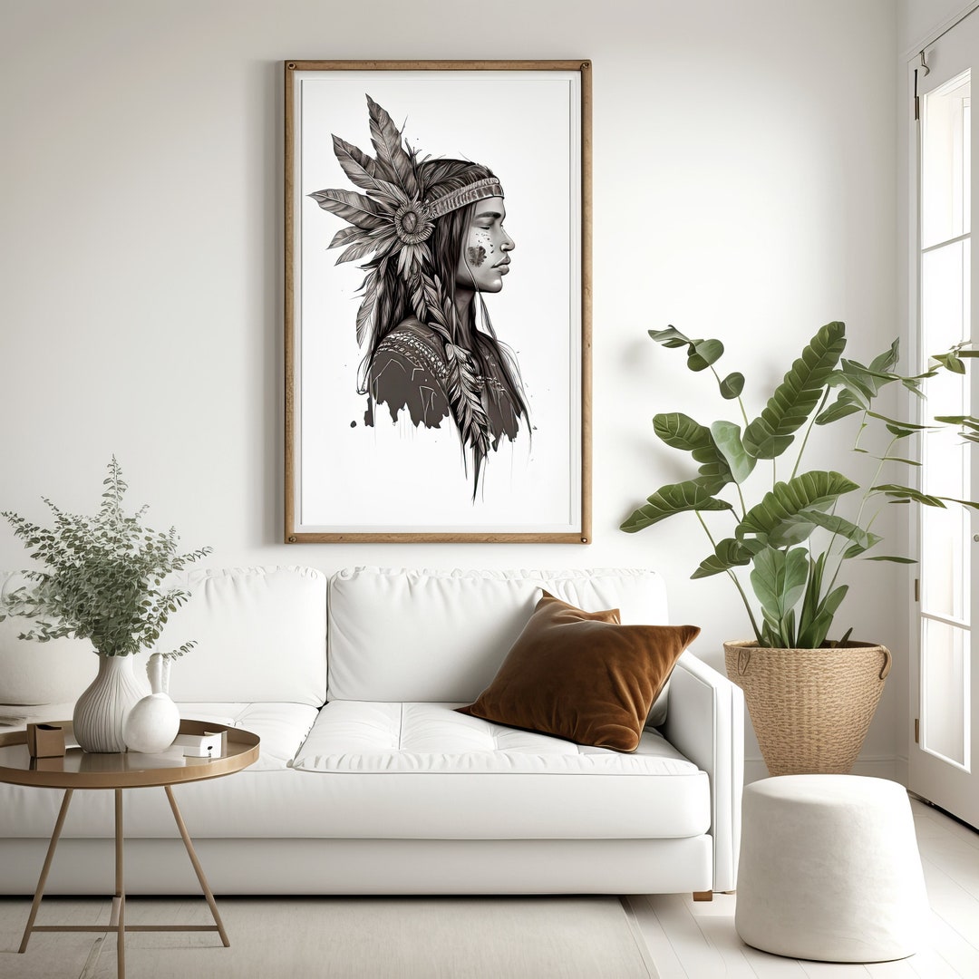 Native American Art INSTANT DOWNLOAD Indigenous Women Art