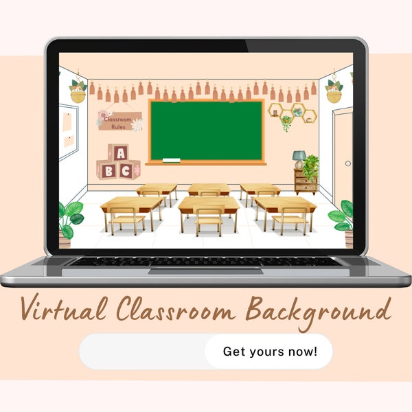 Virtual Classroom Background Etsy
