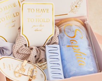 Sky bridemaid proposal box gift set, personalized Will You Be My Bridemaid box set with ice coffee cup