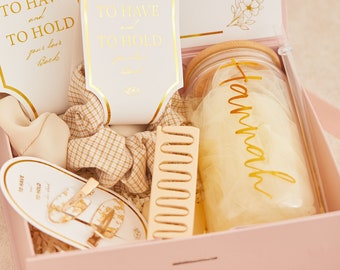 Sunrise bridemaid proposal box gift set, custome Will You Be My Bridemaid box set with ice coffee cup