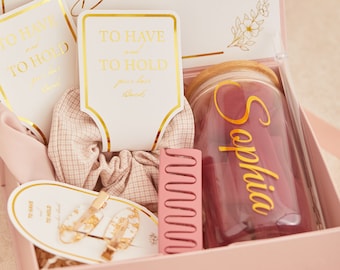 Brautjungfer Vorschlag-Box, personalisiertes Geschenk Blush, werden Sie mein Brautjungfer-Box-Set sein