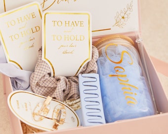 Sky bridemaid proposal box gift set, personalized Will You Be My Bridemaid box set with ice coffee cup