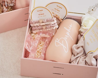 Bridesmaid proposal box, personalized gift blush, will you be my bridesmaid box set