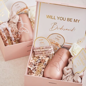 Personalized bridesmaid proposal box, Will You Be My Maid of Honor box set, wedding gift for proposals bridesmaids