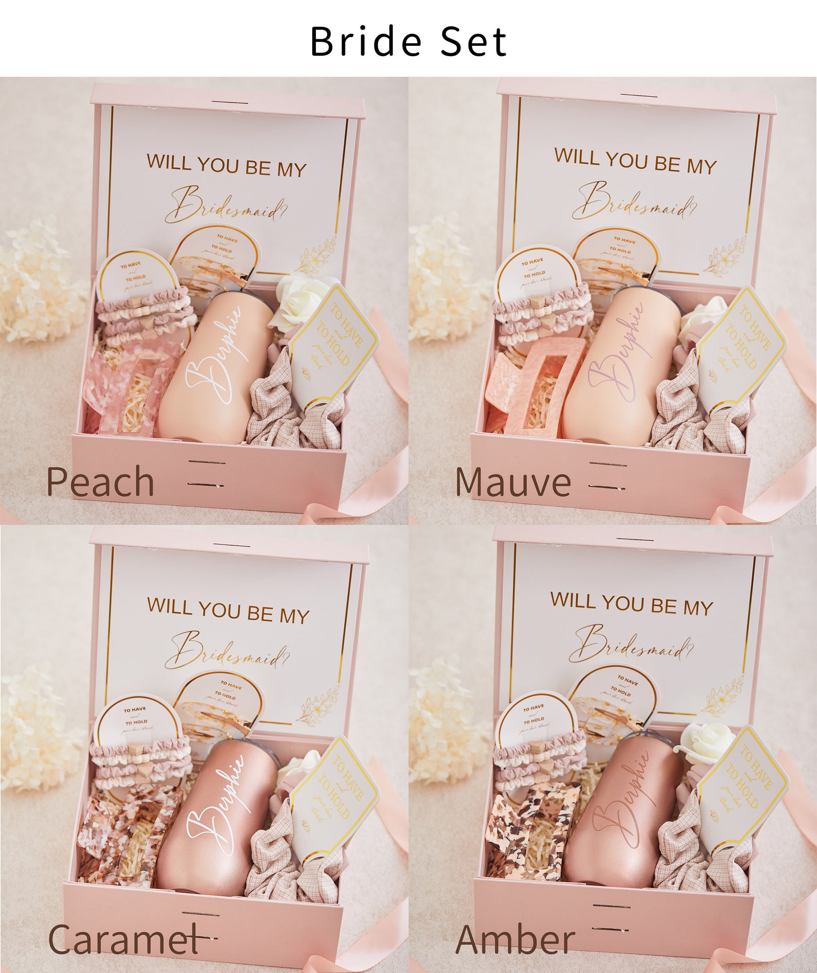 Personalized Bridesmaid Proposal Box, Will You Be My Bridemaid Box Set ...
