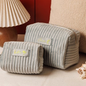Personalisierte Samt Make-up Tasche, Samt Reise-Kulturbeutel, Kosmetiktasche, Valentinstag Geschenk für sie, individuelles Brautjungfer Geschenk, Geschenke für die Schwester