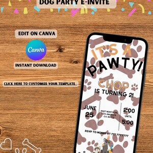 Dog Party e-invite Template