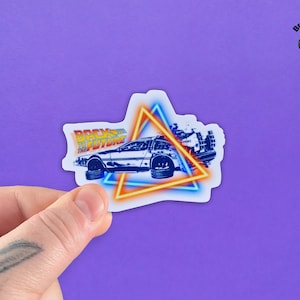 DeLorean Sticker | Back to the Future | Gifts for Movie Fans