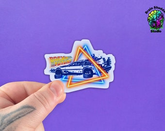 DeLorean Sticker | Back to the Future | Gifts for Movie Fans