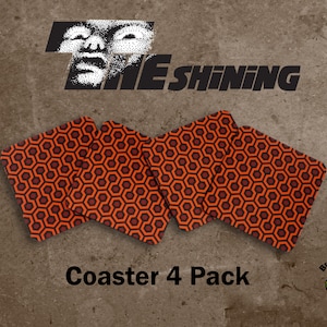 Overlook Hotel Carpet Drink Coasters | The Shining Movie | Gifts for Horror Movie Fans