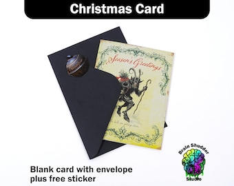 Krampus Christmas Card — Creepmas Horror Holiday Greeting Card