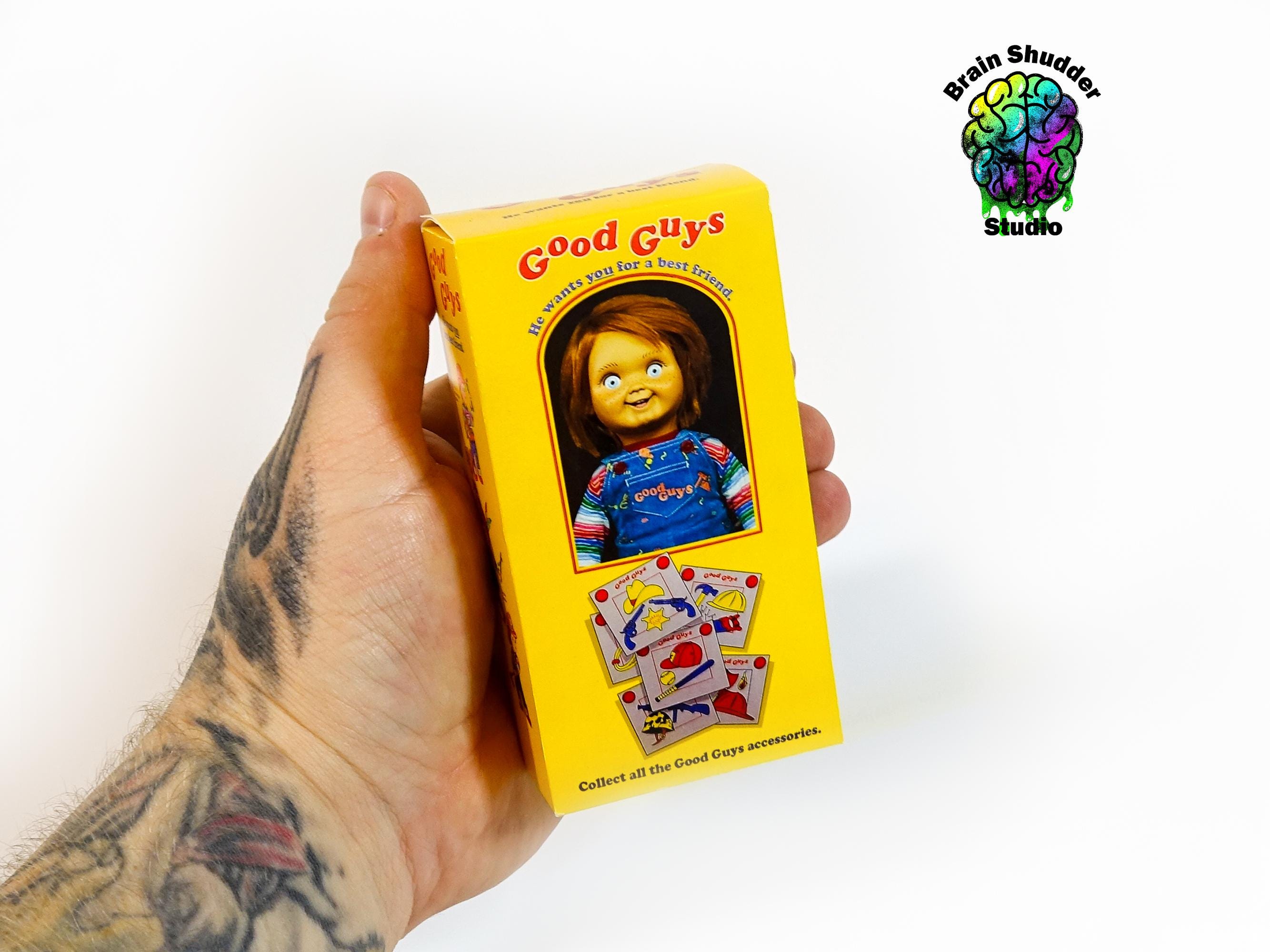Child's Play Chucky Doll Box | Ships to you Cut, with fold lines Scored, and Ready for easy Assembly
