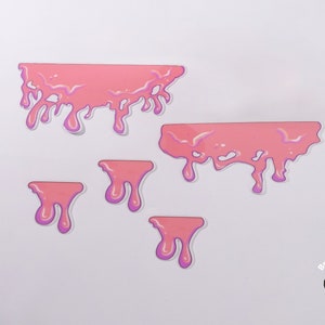 Pink Slime Stickers | Clear Background