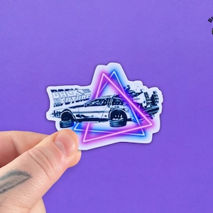 DeLorean Sticker | Back to the Future | Gifts for Movie Fans