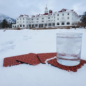 Overlook Hotel Carpet Drink Coasters | The Shining Movie | Gifts for Horror Movie Fans