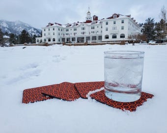 Overlook Hotel Carpet Drink Coasters | The Shining Movie | Gifts for Horror Movie Fans