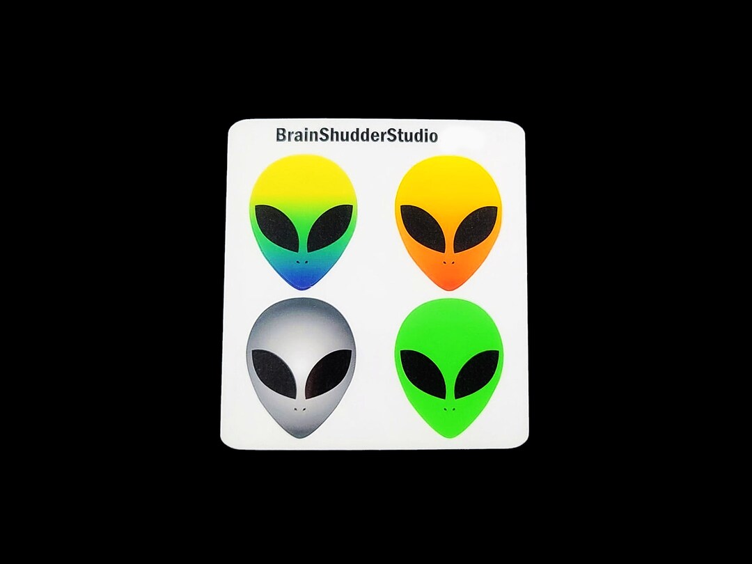 Alien Head Mini Sticker Sheet | Gifts for Sci-fi Fans - Etsy