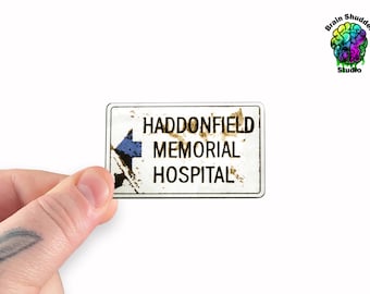 Haddonfield Memorial Hospital Sign Sticker | Halloween II Movie | Gifts for Horror Movie Fans