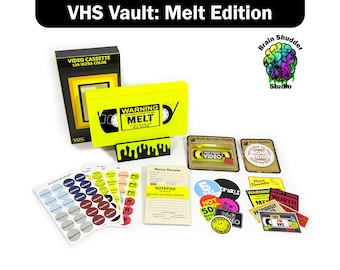 Melting VHS Movie Gift Box - Retro Collectible Storage Box with Movie Memorabilia