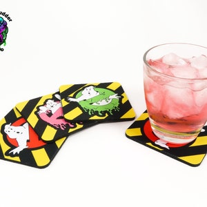 Ghostbusters Drink Coasters | Set of 4 | Gifts for Movie Fans