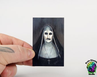 Valak the Demon Nun Painting Sticker | Gift for Horror Movie Fans