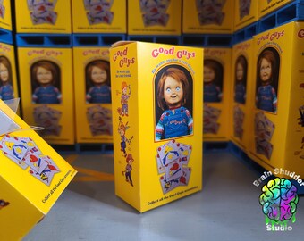 Child's Play Chucky Doll Box | Ships to you Cut, with fold lines Scored, and Ready for easy Assembly